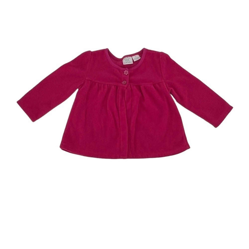 Koala Baby Pink Long Sleeve Button Up Fleece Cardigan Size 18 Months Girl’s